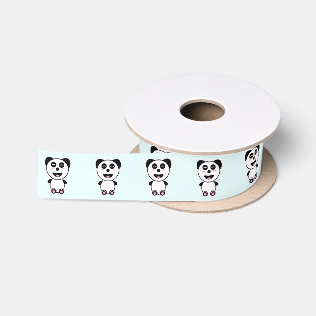 Ruban En Satin Panda de Kawaii (Bobine)