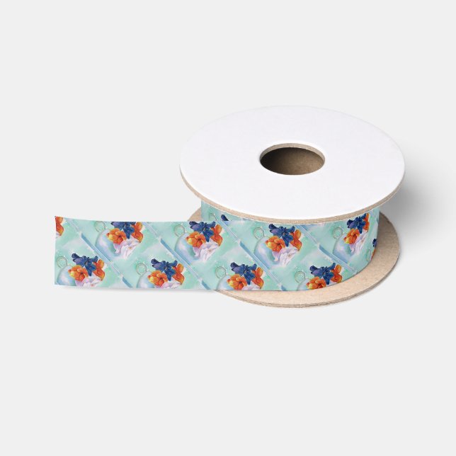 RUBAN EN SATIN PANSIERS DANS UN TEACUP (Bobine)