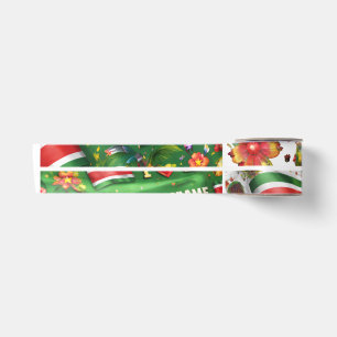 Ruban En Satin Papier Cadeau Tropical Drapeau Suriname Couleur