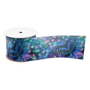 Ruban En Satin Papillon bleu magique