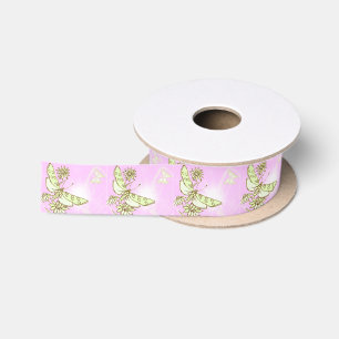Ruban En Satin Papillon rose citron vert