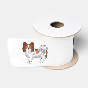 Ruban En Satin Papillon Rouge Et Blanc Chiens De Dessin Animé Mig