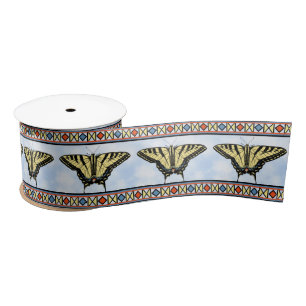 Ruban En Satin Papillon Southwest Yellow Swallowtail Blue Sky