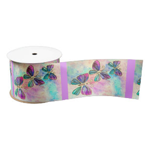 Ruban En Satin Papillons colorés mignons