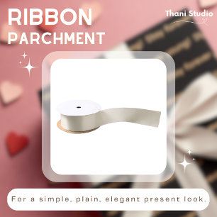 Ruban En Satin Parchemin Simple Plain Moderne Élégant Présent