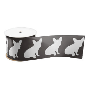 Ruban En Satin Parti Silhouette de Bulldog