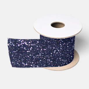 Ruban En Satin Parties scintillantes de bleu marine