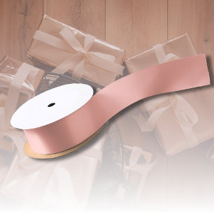 Ruban En Satin Pastel Coral Reef couleur unie   Classique   Éléga