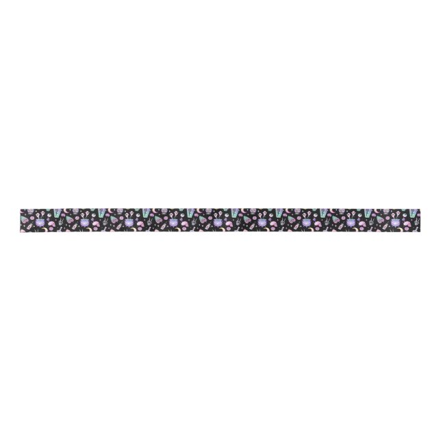 Ruban En Satin pastel goth motif foncé (Devant)