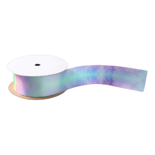 Ruban En Satin Pastel Tie Dye Arc-en-ciel