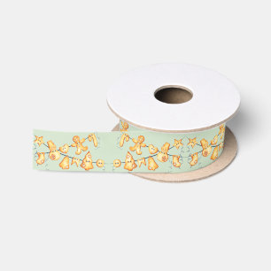 Ruban En Satin Pâtissier homme en pain d'épices de Noël Biscuiter