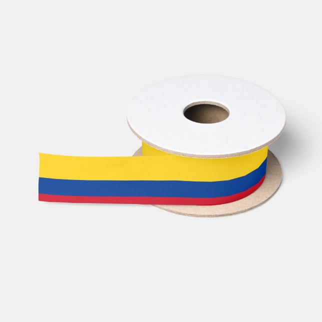 Ruban En Satin Patriotique colombien de drapeau de la Colombie (Bobine)