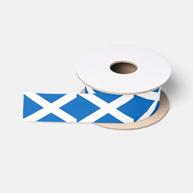 Ruban En Satin Patriotique écossais de drapeau de l'Ecosse (Bobine)