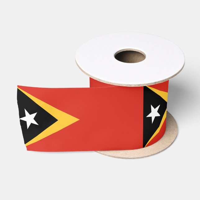 Ruban En Satin Pavillon du Timor oriental (Bobine)