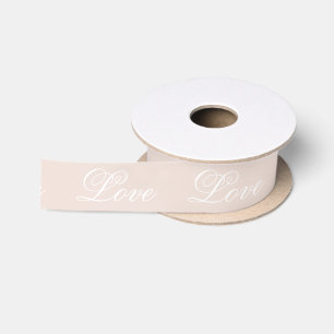 Ruban En Satin Peach Blush Love Toujours Mariage