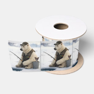 Ruban En Satin Pêche sur glace d'ours polaire