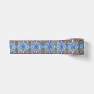 Ruban En Satin Peinture à l'aquarelle de joie de Noël fantaisiste