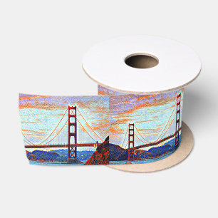 Ruban En Satin Peinture de golden gate bridge