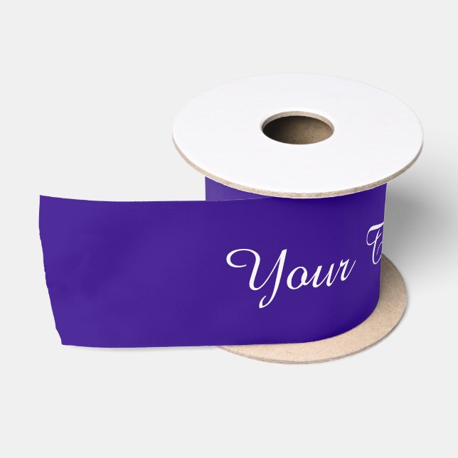 Ruban En Satin Pentes STRIPES - violet + votre texte (Bobine)