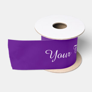 Ruban En Satin Pentes STRIPES - violet + votre texte