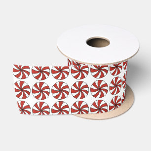 Ruban En Satin Peppermenthe de Noël Starlight Mint Candy Ribbon