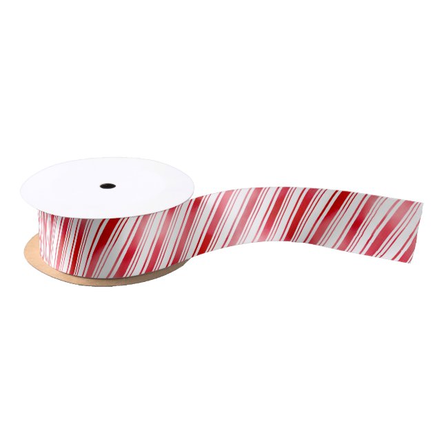 Ruban En Satin Peppermint Stripe (Bobine)