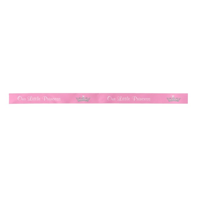 Ruban En Satin Personnalisable notre petite princesse Ribbon Your (Devant)
