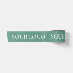RUBAN EN SATIN PERSONNALISÉ VOTRE LOGO STYLÉ MODERNE VERT CLAIR
