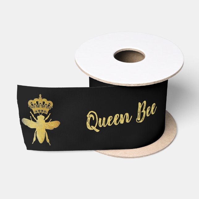 Ruban En Satin Personnaliser REINE BEE Couronne emballage cadeau  (Bobine)