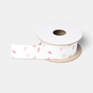 Ruban En Satin Pétales Roses romantiques