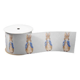 Ruban En Satin Peter Rabbit Gris Linge Blanc Buble gomme