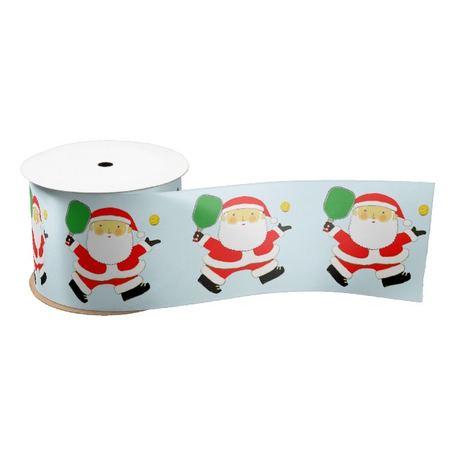 Ruban En Satin Pickleball Noël Satin Ribbon (Bobine)