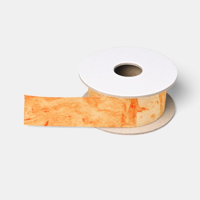 Ruban En Satin Pierre de marbre orange (Bobine)
