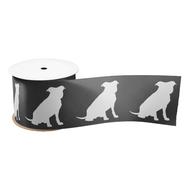 Ruban En Satin Pit Bull Chien Baby shower Genre Neutre Pitbull (Bobine)
