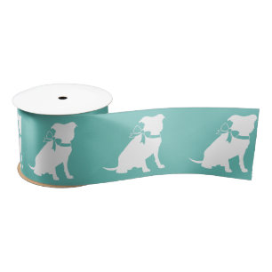 Ruban En Satin Pit Bull Chien Chien Puppy Pitbull Satin Ruban