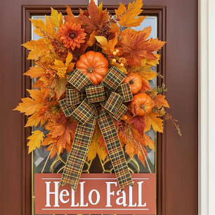 Ruban En Satin Plaid automne