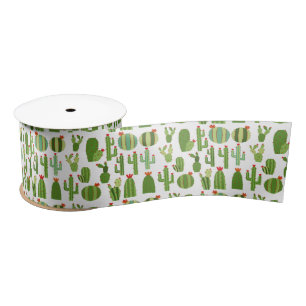 Ruban En Satin Plantes de cactus à fleurs rouges assorties Thunde