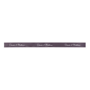Ruban En Satin Plum de minuit de mariée et de chambre