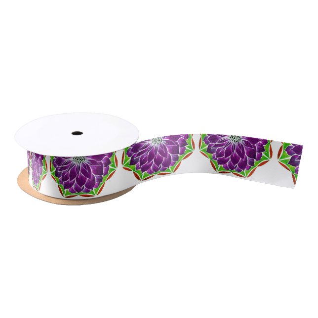 Ruban En Satin POINSETTIA MODERNE dans le DRAME POURPRE (Bobine)