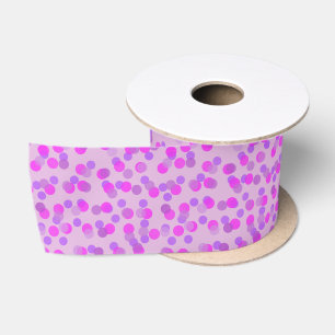 Ruban En Satin point rose et violet