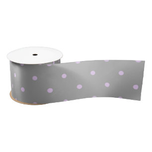 Ruban En Satin Pointe Pointe Polka Élégante Arrière - plan gri