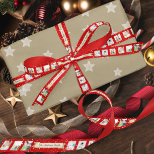 Ruban En Satin Points rouges aléatoires Joyeux petit Noël