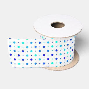 Ruban En Satin points turquoise bleu violet