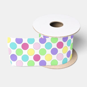 Ruban En Satin Pois colorés amusants