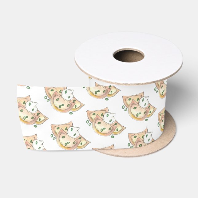 Ruban En Satin Pommes de terre polonaises Plantes Piérogies Crème (Bobine)