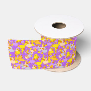 Ruban En Satin POOL À POIDS-N-Canards-Style-1-Violet-SATIN-RIBBON