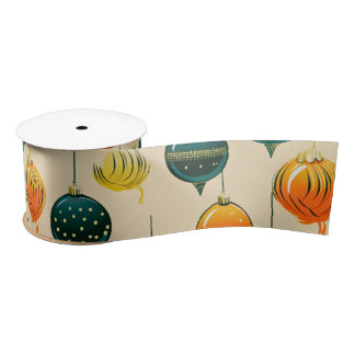 Ruban En Satin Pop Art Christmas Baubles