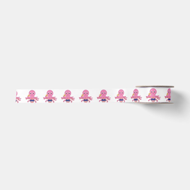 Ruban En Satin Poulpe de ruban pour un Preemie USA (Devant)