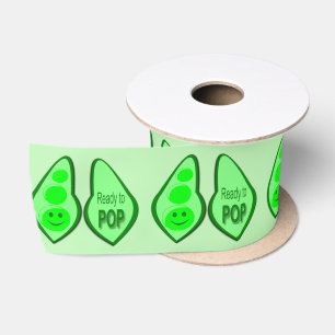 Ruban En Satin Prêt à couper le Baby shower de pois verts