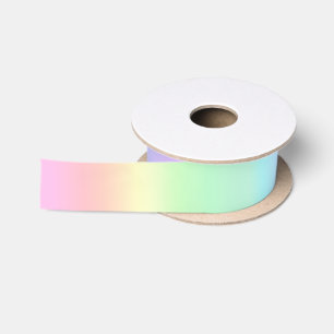 Ruban En Satin Pretty Ombre Pastel Rainbow